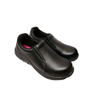 Brazos Steel Toe Work Loafer Slip on Shoes Slip resistant Women's Size 8 Black